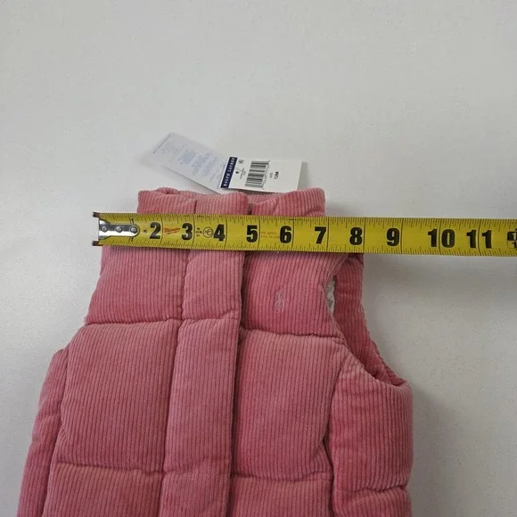 Ralph Lauren Vest Infant Girls 12-18M Pink Corduroy Puffer Quilted Sleeveless - Picture 9 of 9